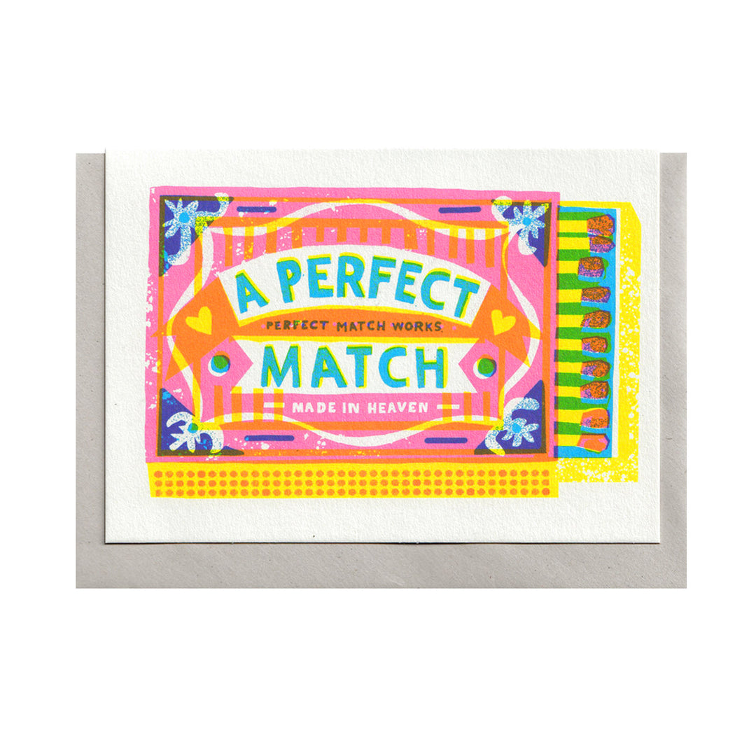 A Perfect Match A6 Card by The Printed Peanut — product view
