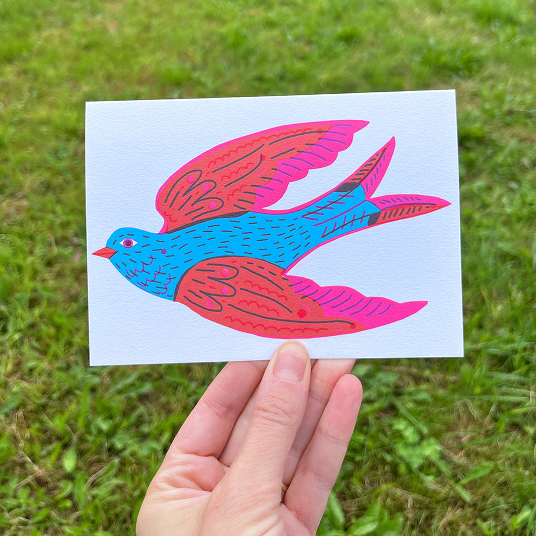 Swallow A6 Card by The Printed Peanut — additional product and styling view