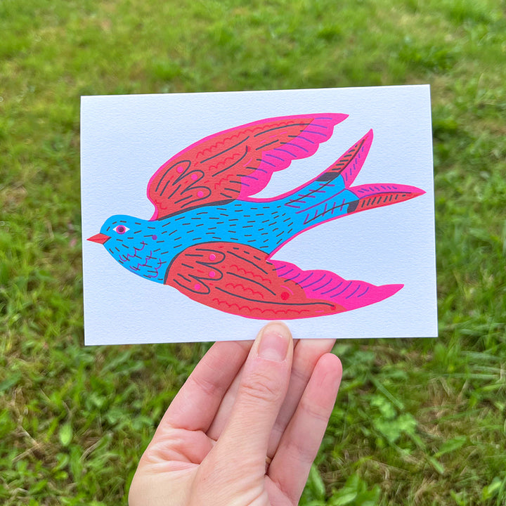 Swallow A6 Card by The Printed Peanut — additional product and styling view