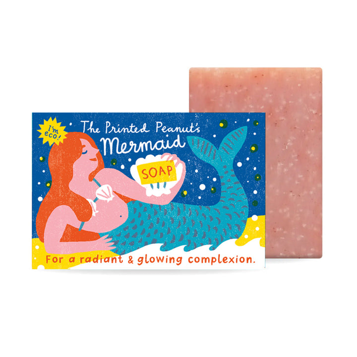 Mermaid Rose Geranium Natural Handmade Soap Bar by The Printed Peanut — additional product and styling view