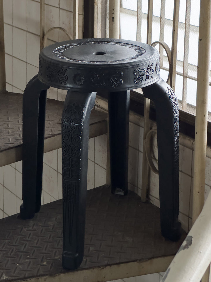 Oliang Stool by Rumba Bor — detail and styling view