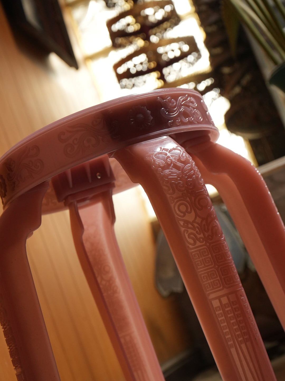 Gleabua Stool by Rumba Bor — detail and styling view