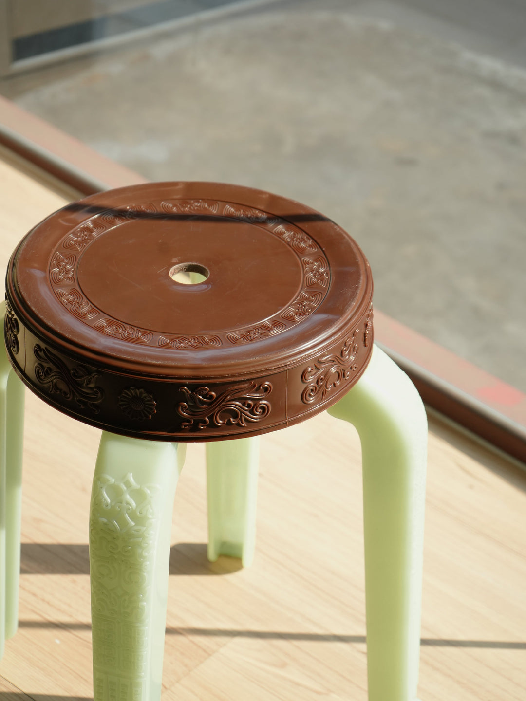 Kramang Stool by Rumba Bor — detail and styling view