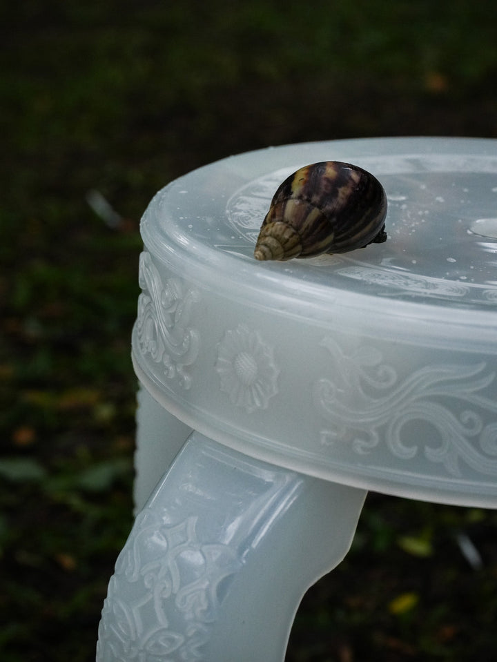 Sagu Stool by Rumba Bor — detail and styling view