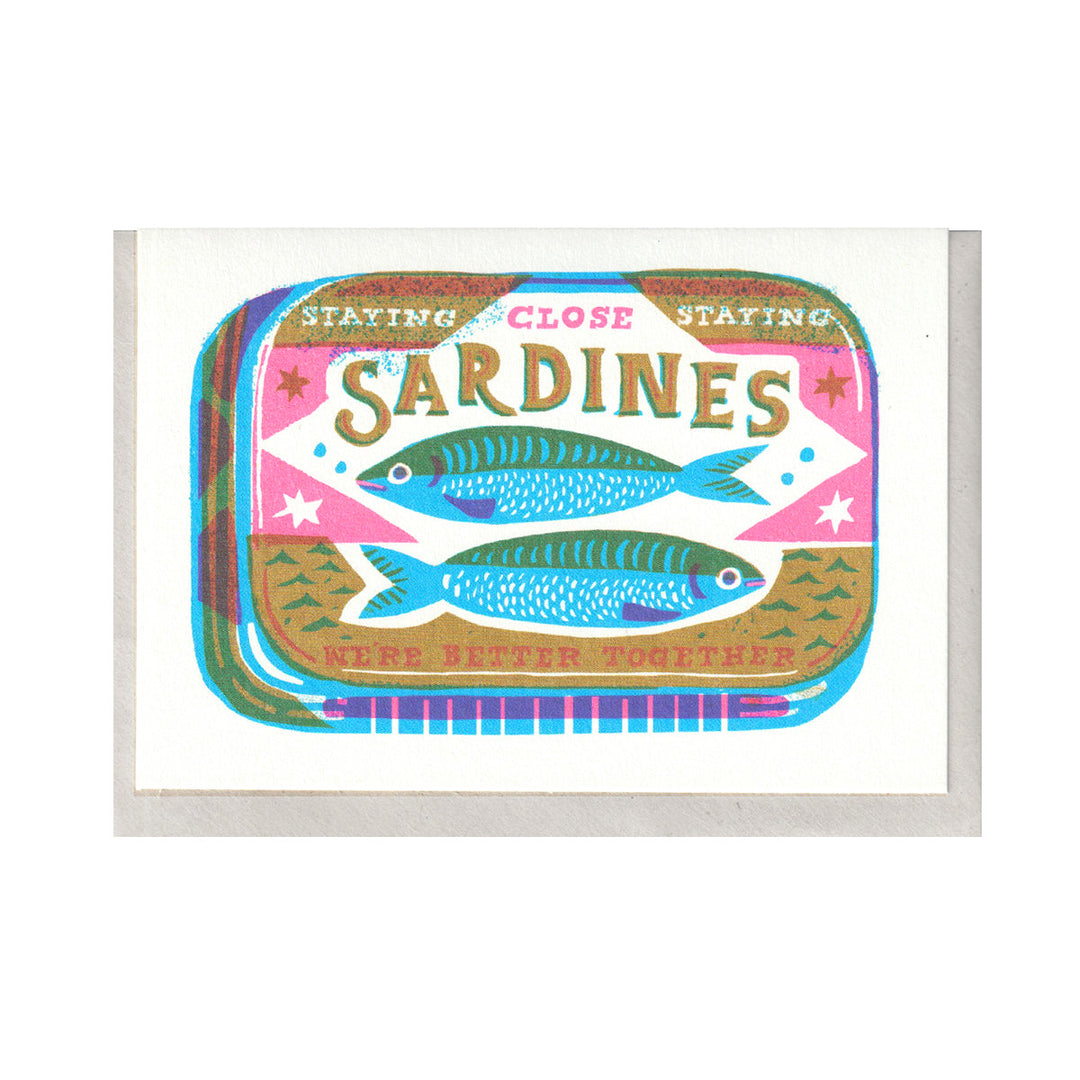 Sardines A6 Card by The Printed Peanut — product view
