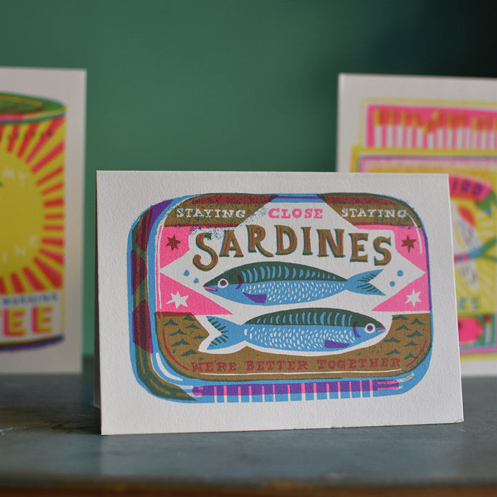 Sardines A6 Card by The Printed Peanut — additional product and styling view