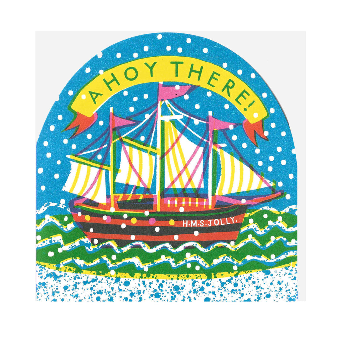 Ship Large Snowglobe Card by The Printed Peanut — product view