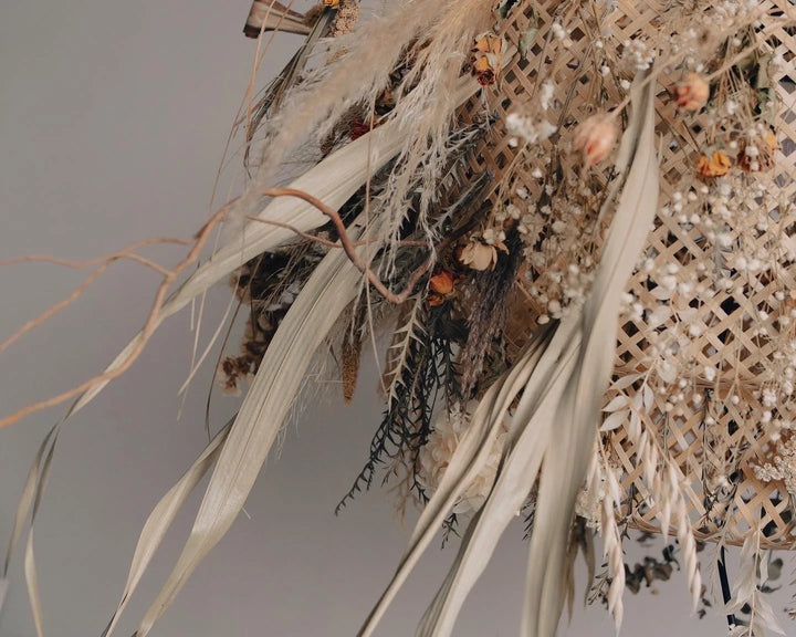 SSAW collection - Dried flower hanging lampshade