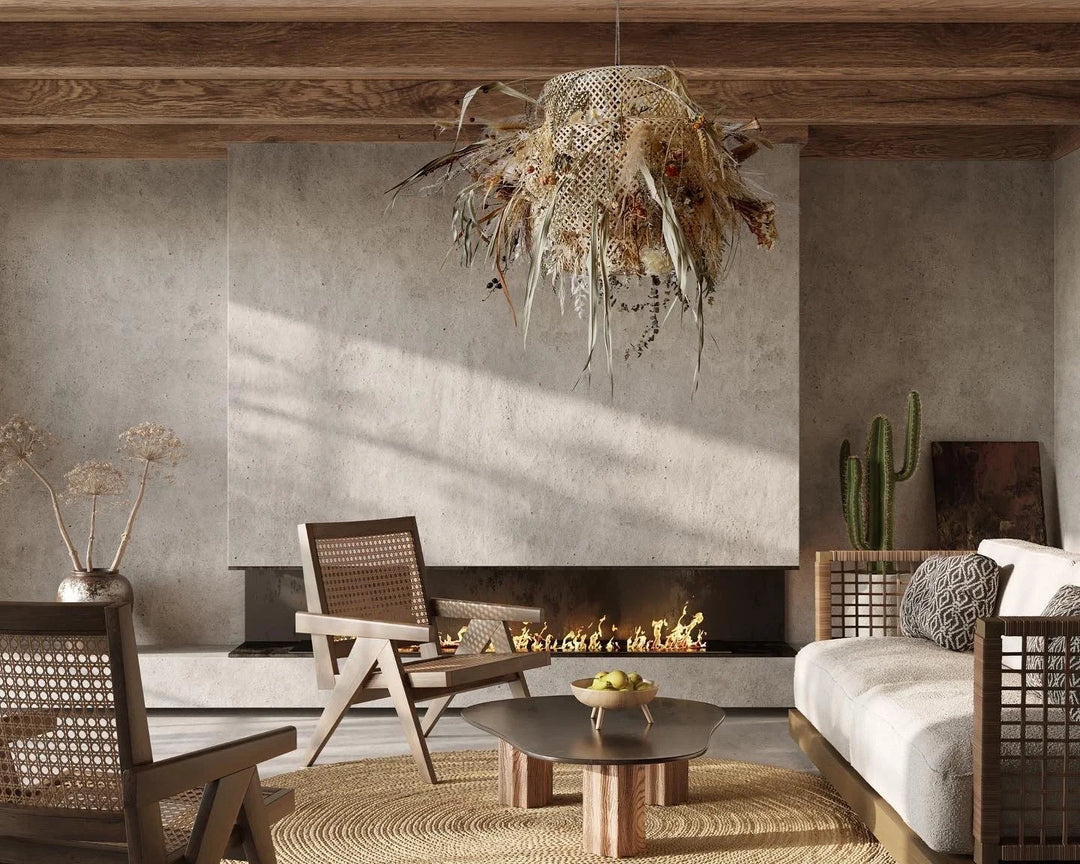 SSAW collection - Dried flower hanging lampshade