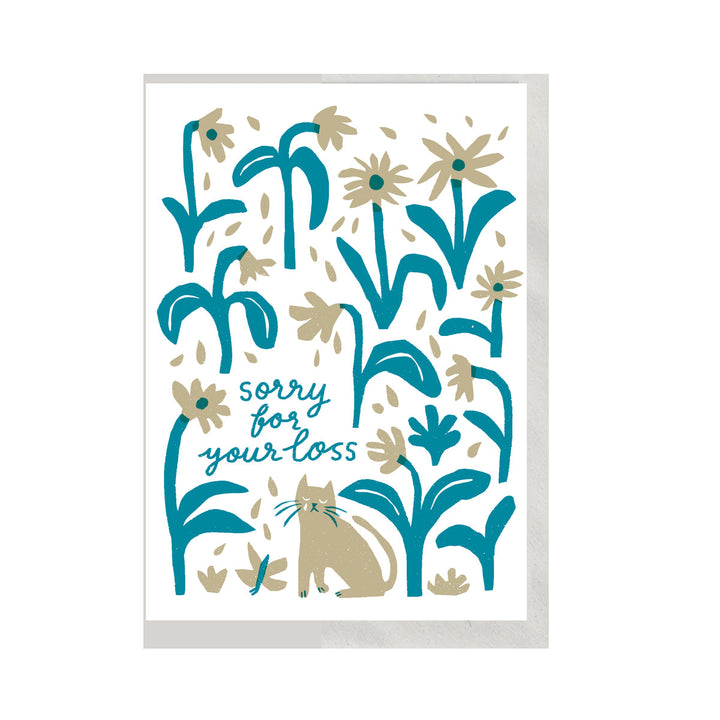 Sorry For Your Loss Cat A6 Card by The Printed Peanut — product view