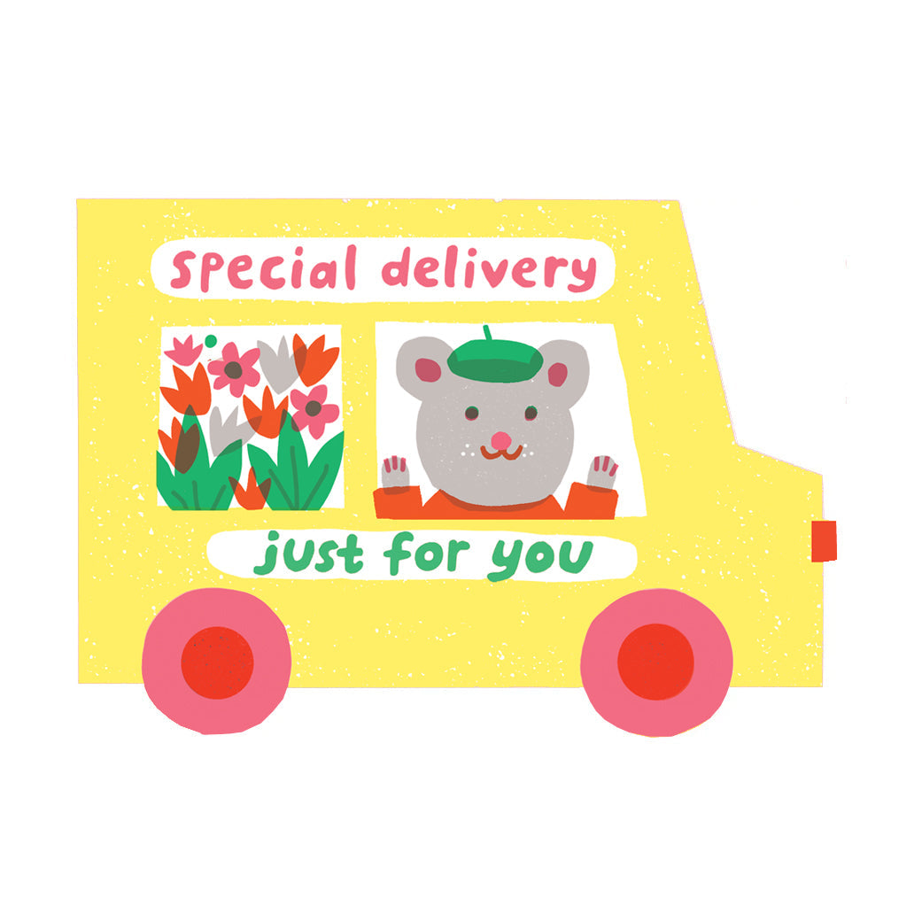 Special Delivery Van Die Cut Card by The Printed Peanut — product view