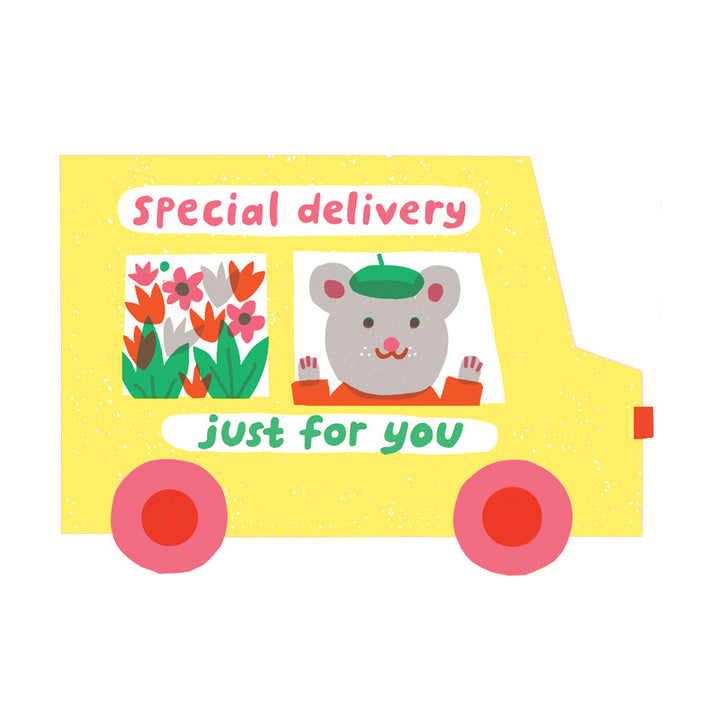 Special Delivery Van Die Cut Card by The Printed Peanut — product view