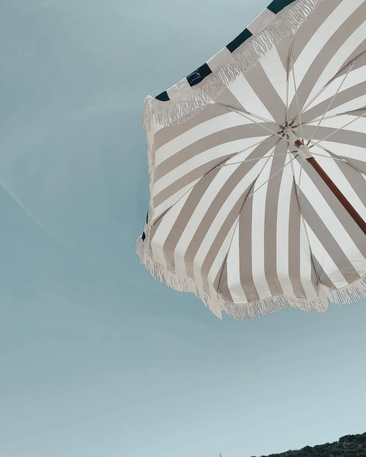 BUSINESS &amp; PLEASURE CO | SHEK O BEACH UMBRELLA  |  CAPTAIN NAVY STRIPE