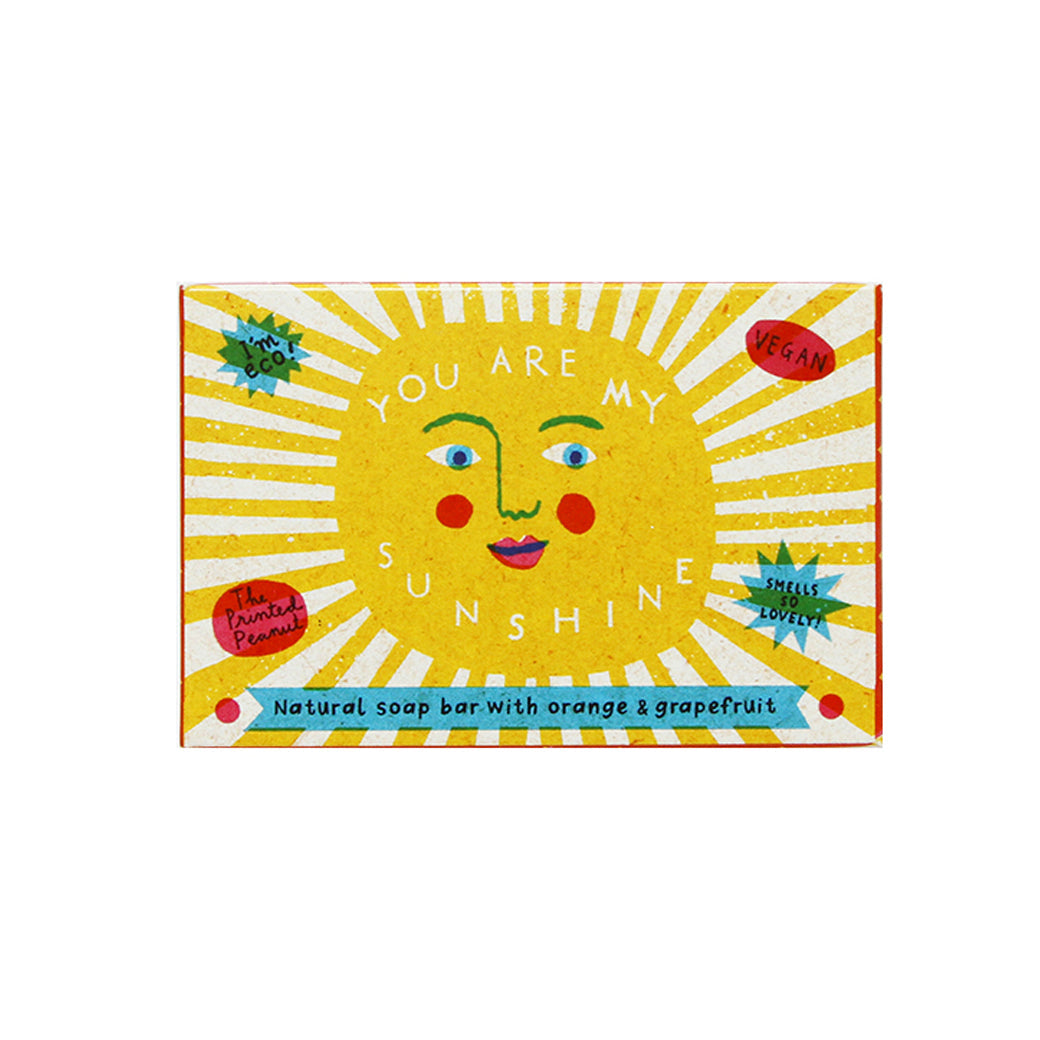 Sunshine Orange & Grapefruit Natural Handmade Soap Bar by The Printed Peanut — product view