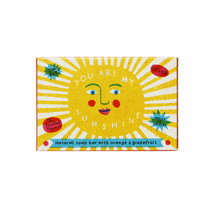 Sunshine Orange & Grapefruit Natural Handmade Soap Bar by The Printed Peanut — product view