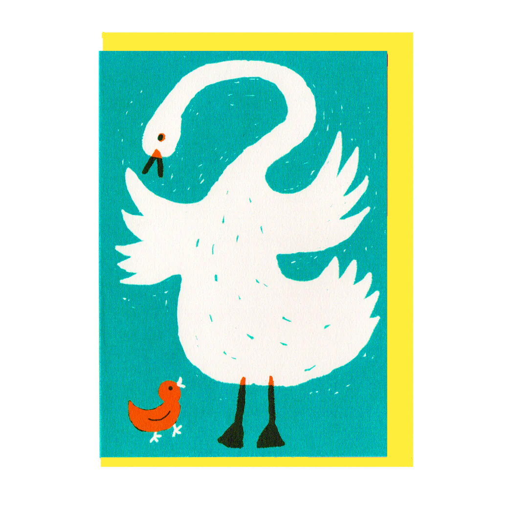 Swan & Cygnet A6 Card by The Printed Peanut — product view