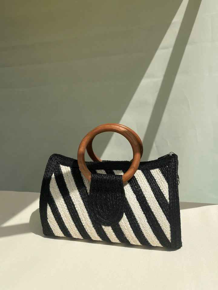 KARNVELA X GOOSEBUMP | Handmade | Classic Stripe Sisal Handbag