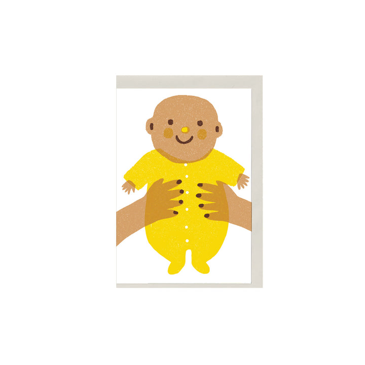 Yellow Baby Mini A7 Card by The Printed Peanut — product view
