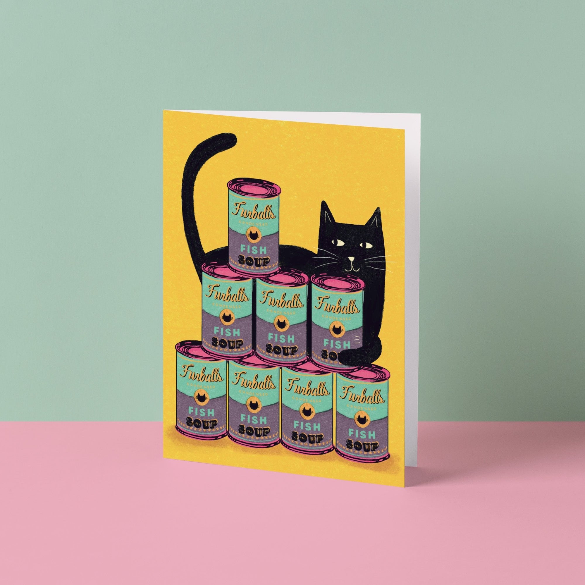 Pawhol Tinned soup Cat Card