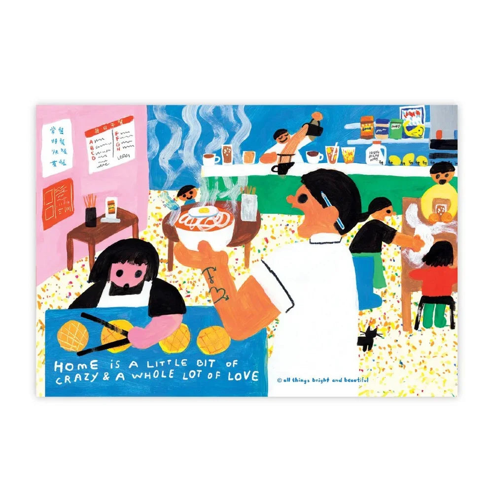 Cha Chaan Teng original illustrated postcard