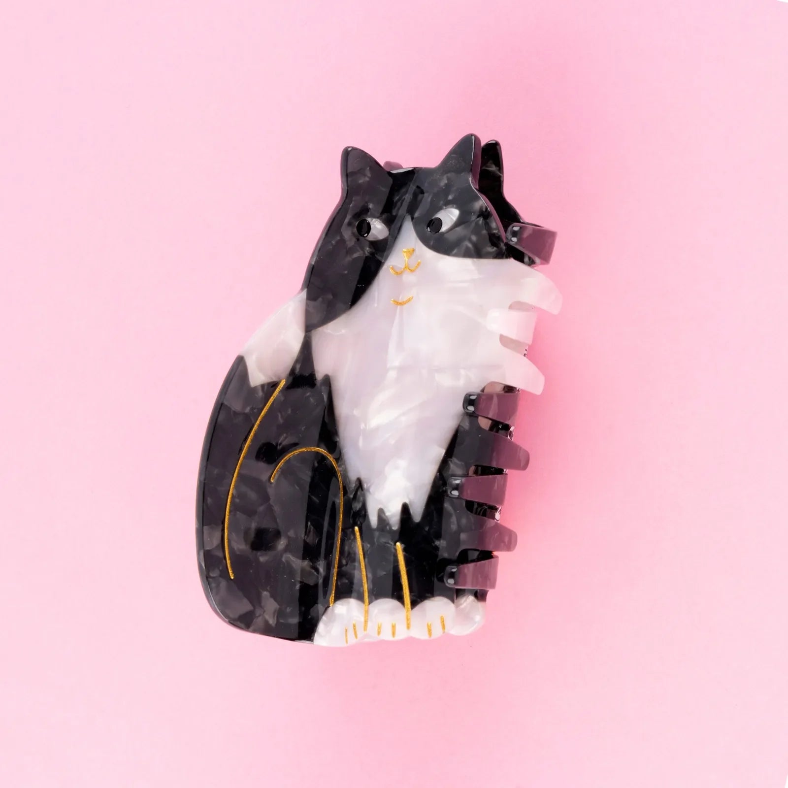 Black & white cat hair claw
